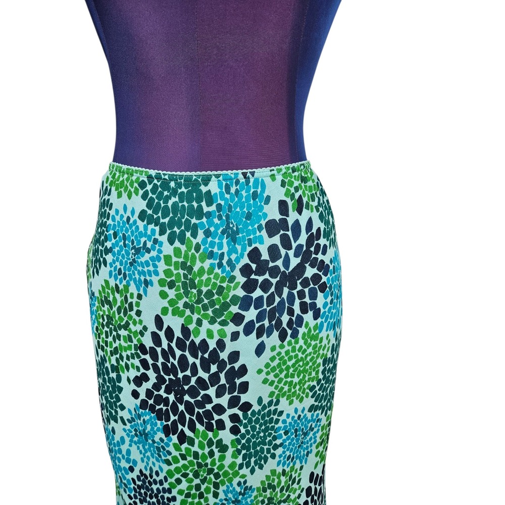 Vintage 90s Express Floral 100% Silk 2 Piece Skirt Set Maxi Fairy XS F52 - Picture 4 of 12